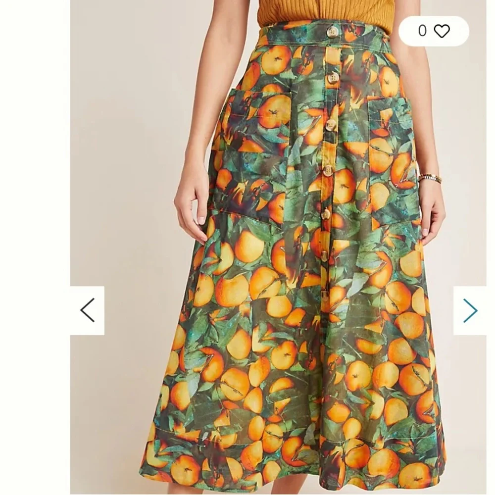 Anthropologie Maeve Summer Orchard Skirt Size 4